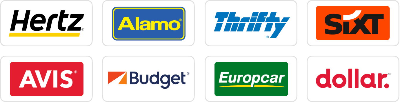 Popular car rental suppliers